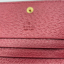 Load image into Gallery viewer, Gucci Supreme GG Canvas Floral Coin Leather Wallet Red
