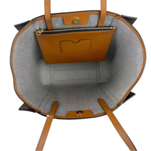 Load image into Gallery viewer, Alexander McQueen Signature Shopper Leather Tote Bag Brown