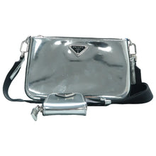 Load image into Gallery viewer, Prada Leather Soulder bag Silver