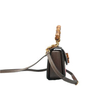Load image into Gallery viewer, Gucci Bamboo 1947 Canvas Calfskin 100 Centennial Music Mini Top Handle Bag Multicolor