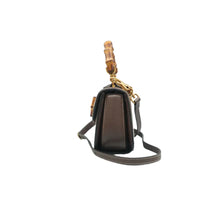 Load image into Gallery viewer, Gucci Bamboo 1947 Canvas Calfskin 100 Centennial Music Mini Top Handle Bag Multicolor