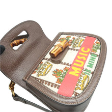 Load image into Gallery viewer, Gucci Bamboo 1947 Canvas Calfskin 100 Centennial Music Mini Top Handle Bag Multicolor