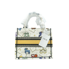 Load image into Gallery viewer, DIOR Book Canvas Embroidered Large Pixel Zodiac Tote Bag Multicolor