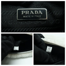 Load image into Gallery viewer, Prada Triangle Terry Fabric Handbag White