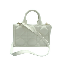 Load image into Gallery viewer, Christian Dior Book Tote Mini Leather Satchel Bag White