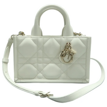 Load image into Gallery viewer, Christian Dior Book Tote Mini Leather Satchel Bag White