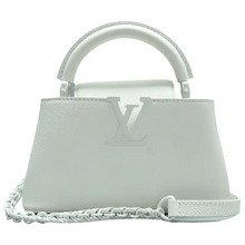 Load image into Gallery viewer, Louis Vuitton Capucines Leather Satchel Bag White