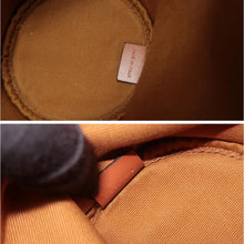 Load image into Gallery viewer, Celine Drawstring Bucket Triomphe Canvas Calfskin Shoulder Bag White Tan