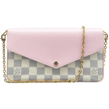 Load image into Gallery viewer, LOUIS VUITTON Felicie Damier Azur Canvas Chain Shoulder Bag Bicolor