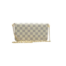 Load image into Gallery viewer, Louis Vuitton Felicie Damier Azur Canvas Shoulder Bag White