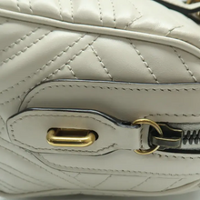 Load image into Gallery viewer, GUCCI GG Marmont Leather Satchel Bag White