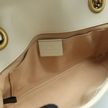 Load image into Gallery viewer, Gucci GG Marmont Leather Shoulder Bag White