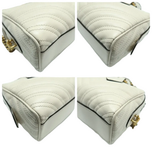 Load image into Gallery viewer, GUCCI GG Marmont Leather Satchel Bag White