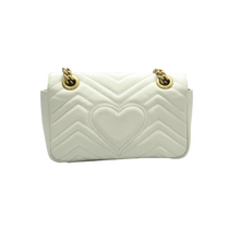 Load image into Gallery viewer, Gucci GG Marmont Leather Shoulder Bag White