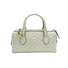 Load image into Gallery viewer, GUCCI GG Marmont Leather Satchel Bag White