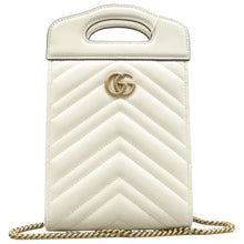Load image into Gallery viewer, GUCCI GG Marmont Leather Satchel Bag White