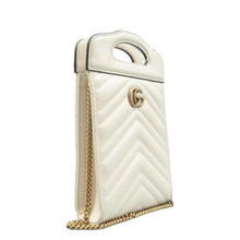 Load image into Gallery viewer, GUCCI GG Marmont Leather Satchel Bag White