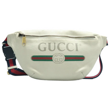 Load image into Gallery viewer, GUCCI Print Leather Belt Bag White