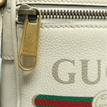 Load image into Gallery viewer, GUCCI Print Leather Shoulder Bag White