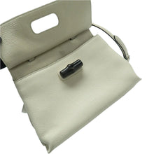 Load image into Gallery viewer, Gucci  Cellarius Calfskin Small Bamboo Daily Top Handle Bag Mystic White