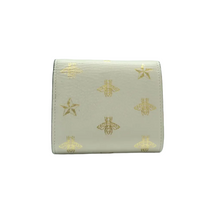 Load image into Gallery viewer, GUCCI Leather Padlock Bee Wallet White