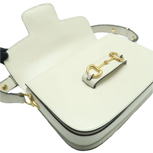 Load image into Gallery viewer, GUCCI Horsebit 1955 Leather Shoulder Bag White