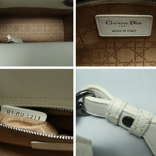 Load image into Gallery viewer, Christian Dior Lady Dior Leather Satchel Bag White