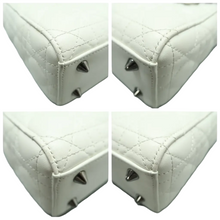 Load image into Gallery viewer, Christian Dior Lady Dior Leather Satchel Bag White