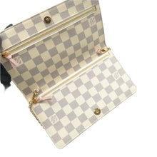 Load image into Gallery viewer, Louis Vuitton Weekend Pochette Damier Azur Canvas Shoulder Bag White