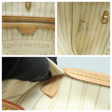 Load image into Gallery viewer, Louis Vuitton Neverfull MM W/P Damier Azur Canvas Shoulder Bag White