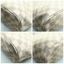 Load image into Gallery viewer, Louis Vuitton Neverfull MM W/P Damier Azur Canvas Shoulder Bag White