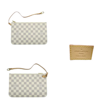 Load image into Gallery viewer, Louis Vuitton Neverfull MM W/P Damier Azur Canvas Shoulder Bag White