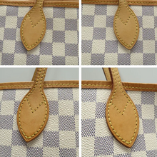 Load image into Gallery viewer, Louis Vuitton Neverfull MM W/P Damier Azur Canvas Shoulder Bag White