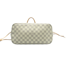 Load image into Gallery viewer, Louis Vuitton Neverfull MM W/P Damier Azur Canvas Shoulder Bag White