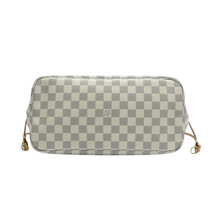 Load image into Gallery viewer, Louis Vuitton Neverfull MM W/P Damier Azur Canvas Shoulder Bag White