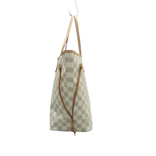 Load image into Gallery viewer, Louis Vuitton Neverfull MM W/P Damier Azur Canvas Shoulder Bag White