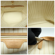 Load image into Gallery viewer, Louis Vuitton Neverfull MM W/P Damier Azur Canvas Shoulder Bag White