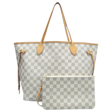 Load image into Gallery viewer, LOUIS VUITTON Neverfull Canvas Leather Shoulder Bag White