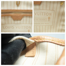 Load image into Gallery viewer, Louis Vuitton Neverfull MM Damier Azur Tote Shoulder Bag Rose Bellarine