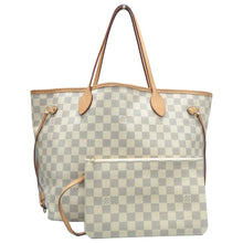 Load image into Gallery viewer, Louis Vuitton Neverfull MM Damier Azur Tote Shoulder Bag Rose Bellarine