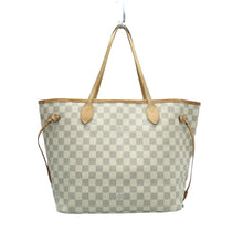 Load image into Gallery viewer, Louis Vuitton Neverfull MM W/P Damier Azur Canvas Shoulder Bag White