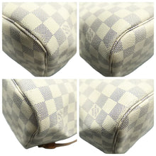 Load image into Gallery viewer, Louis Vuitton Neverfull MM W/P Damier Azur Canvas Shoulder Bag White
