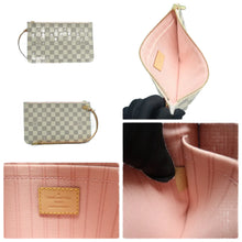 Load image into Gallery viewer, Louis Vuitton Neverfull MM W/P Damier Azur Canvas Shoulder Bag White