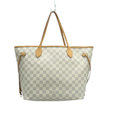Load image into Gallery viewer, Louis Vuitton Neverfull MM W/P Damier Azur Canvas Shoulder Bag White