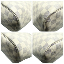 Load image into Gallery viewer, Louis Vuitton Neverfull MM W/P Damier Azur Canvas Shoulder Bag White