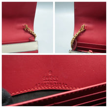 Load image into Gallery viewer, GUCCI Queen Margaret Leather Shoulder Bag Red