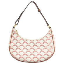 Load image into Gallery viewer, CELINE Triomphe Canvas Shoulder Bag White