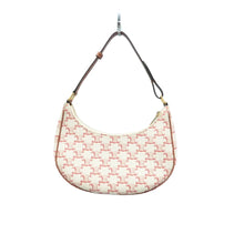 Load image into Gallery viewer, CELINE Triomphe Canvas Shoulder Bag White