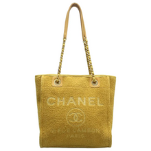 Load image into Gallery viewer, Chanel DeauVille Fabric Shoulder Bag Yellow