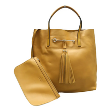 Load image into Gallery viewer, GUCCI W/P Leather Tote Bag Yellow